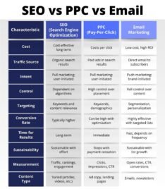 Which is best? SEO vs PPC vs Email Marketing